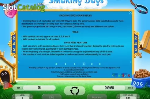 Скрин8. Smoking Dogs слот
