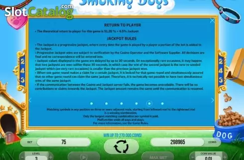 Скрин9. Smoking Dogs слот
