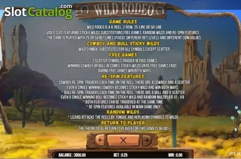 Скрин9. Wild Rodeo (Fugaso) слот