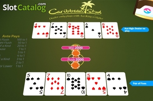 Скрин4. Caribbean Stud (FunFair) слот