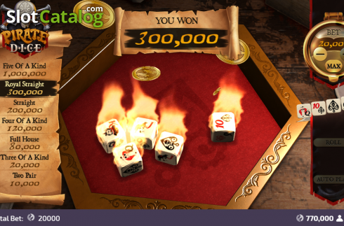 Скрин4. Pirate Dice (FunFair) слот