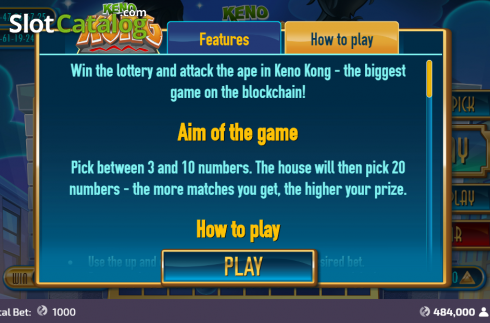 Скрин7. Keno Kong слот