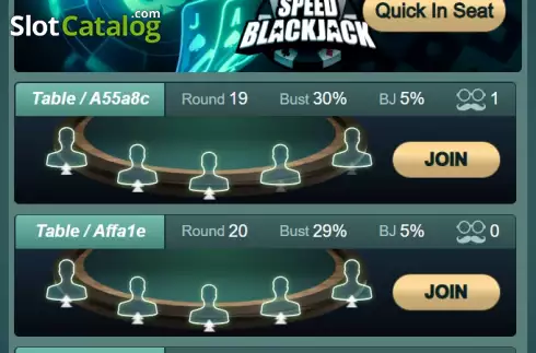 Скрин2. Speed Blackjack (Funky Games) слот
