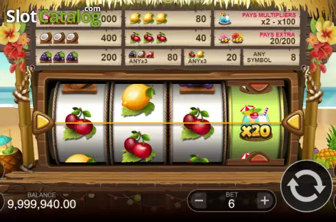 Скрин3. Aloha Fruit Punch слот