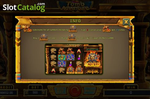 Скрин5. Tomb Adventure слот