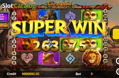 Скрин5. Great Lion of Africa слот