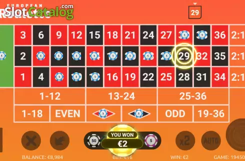 Скрин7. LeoVegas European Roulette слот