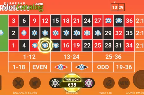Скрин8. LeoVegas European Roulette слот