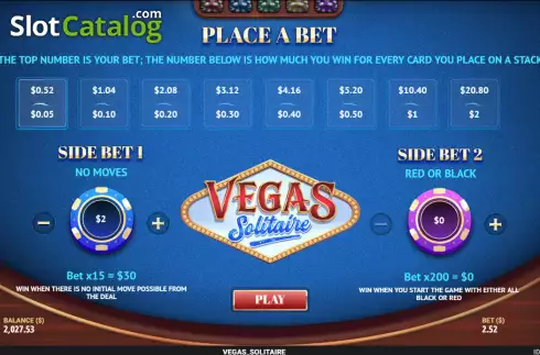 Скрин2. Vegas Solitaire слот