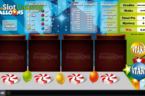 Скрин2. Mysterious Balloons Dice слот