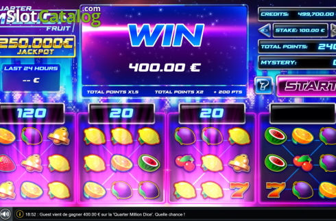 Скрин3. Quarter Million Fruit слот