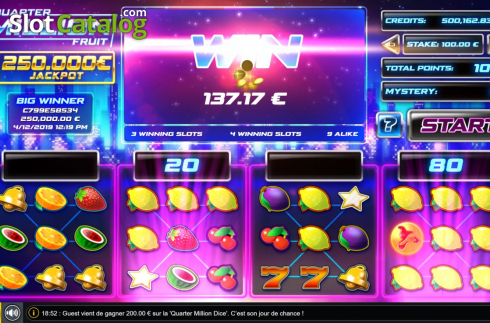 Скрин5. Quarter Million Fruit слот