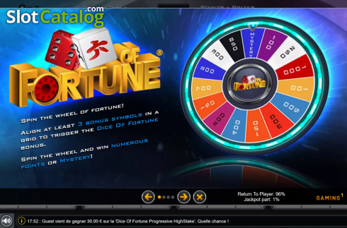 Скрин5. Dice Of Fortune Progressive слот