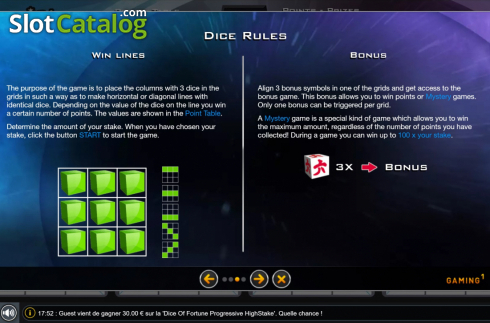 Скрин7. Dice Of Fortune Progressive слот