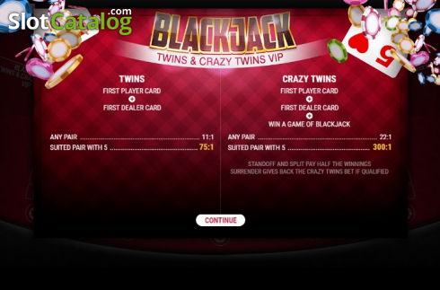Скрин2. BlackJack Twins and Crazy Twins VIP слот