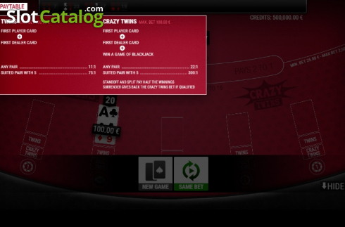 Скрин7. BlackJack Twins and Crazy Twins VIP слот