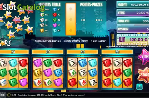 Скрин4. Sparky Stars Dice слот