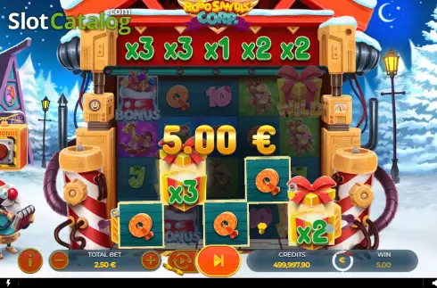 Скрин4. Robo Santas Corp слот