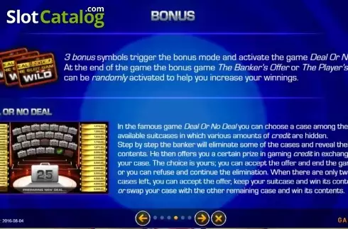 Скрин6. Deal or No Deal The Slot Game слот