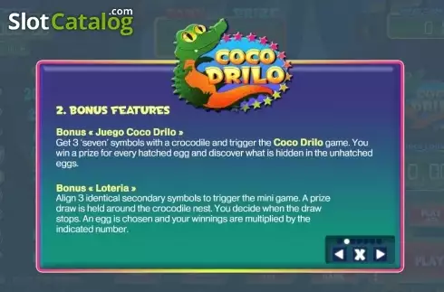 Скрин6. Coco Drilo слот