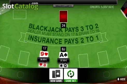 Скрин4. Blackjack Multihand 7 Seats слот