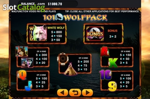 Скрин8. 101 Wolfpack слот