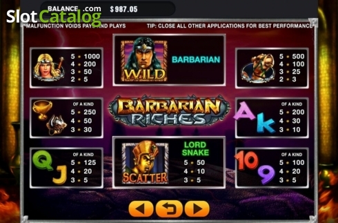 Скрин4. Barbarian Riches слот