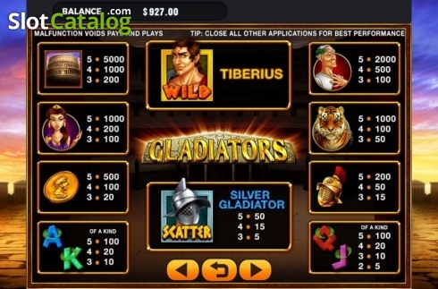 Скрин5. Gladiators (GMW) слот