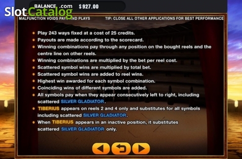 Скрин6. Gladiators (GMW) слот