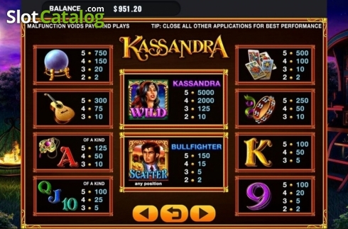 Скрин5. Kassandra слот