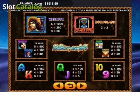 Скрин5. Silken Sands слот
