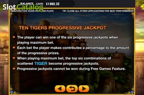 Скрин8. Ten Tigers слот
