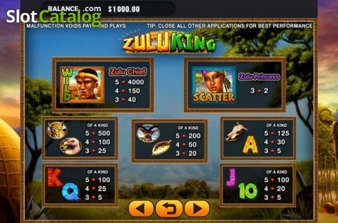 Скрин7. Zulu King слот