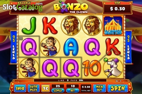 Скрин3. Bonzo The Clown слот