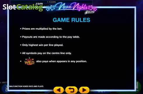 Скрин6. Neon Nights Classic слот