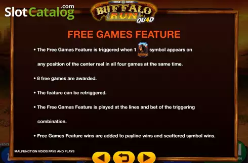 Скрин6. Buffalo Run Quad слот