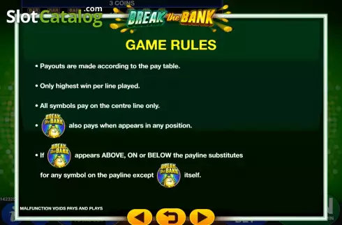 Скрин7. Break the Bank (GMW) слот