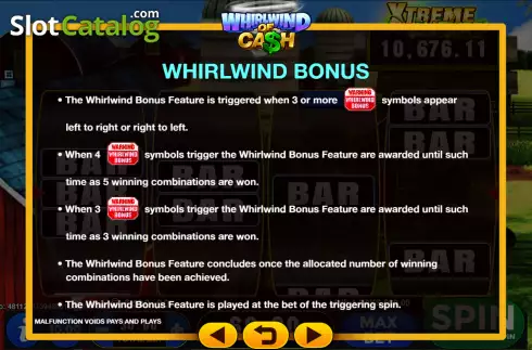 Скрин6. Whirlwind of Cash слот