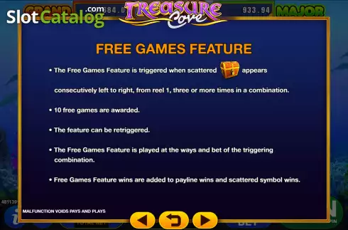 Скрин8. Treasure Cove (GMW) слот