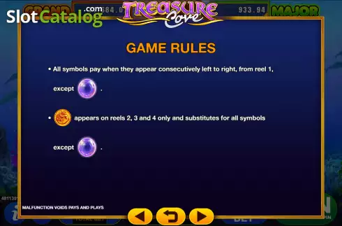Скрин7. Treasure Cove (GMW) слот