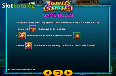 Скрин6. Mermaid Lucky Chest слот