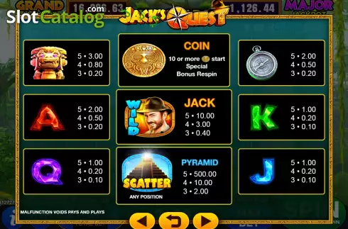 Скрин5. Jack's Quest слот