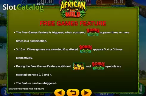 Скрин6. African Wild (GMW) слот