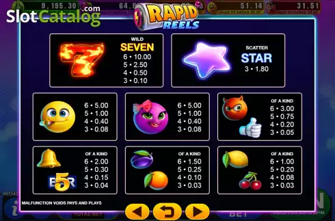 Скрин5. Rapid Reels (GMW) слот