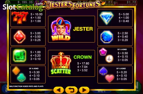 Скрин5. Jester's Fortune слот