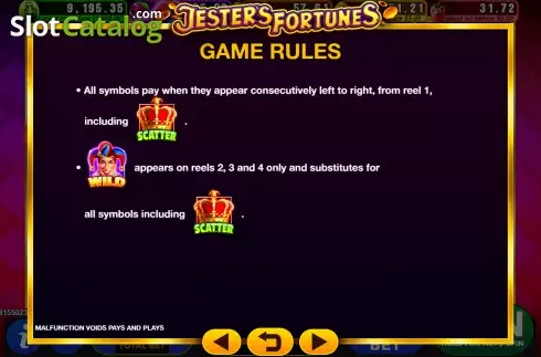 Скрин6. Jester's Fortune слот