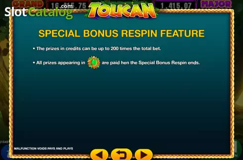 Скрин8. Toucan (GMW) слот