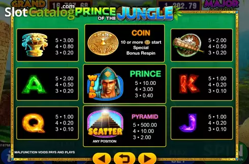 Скрин5. Prince of the Jungle слот
