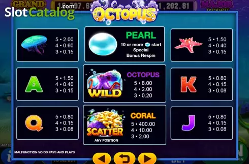 Скрин5. Octopus слот