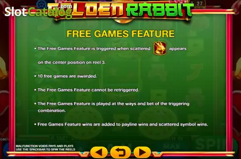 Скрин8. Golden Rabbit (GMW) слот
